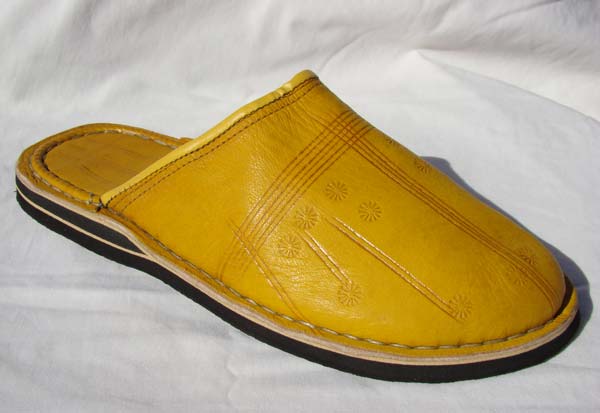 Moroccan leather slippers dambira for men