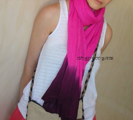 fuchsia moroccan scarf | image 1