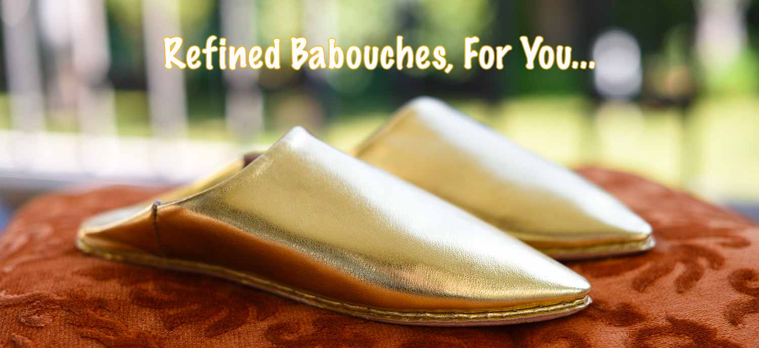 Refined babouche slippers